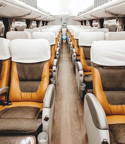 50-passenger charter bus 