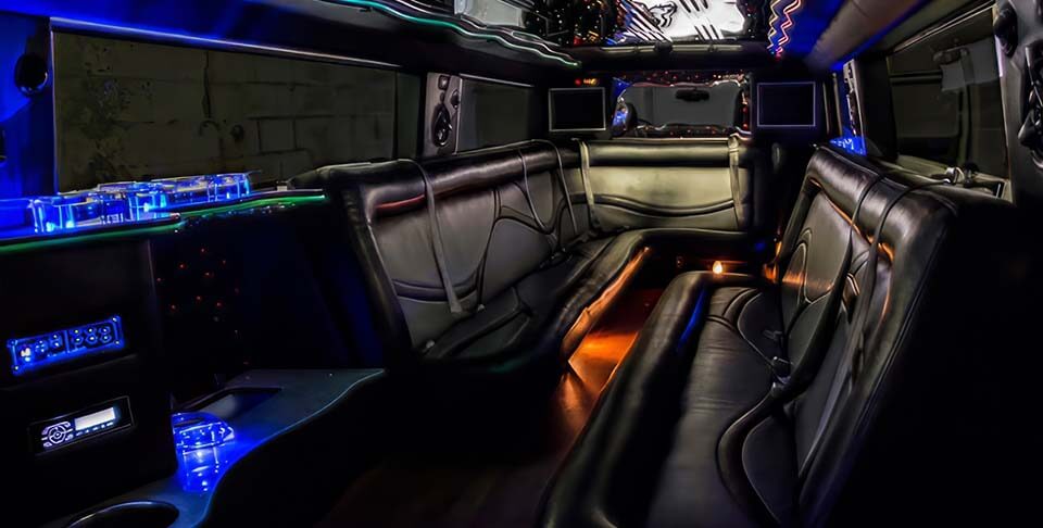 hummer limousine interior wide photo