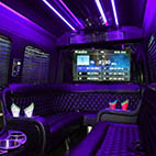 mercedes-benz sprinter van with colorful lights