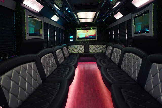 party bus rental interior