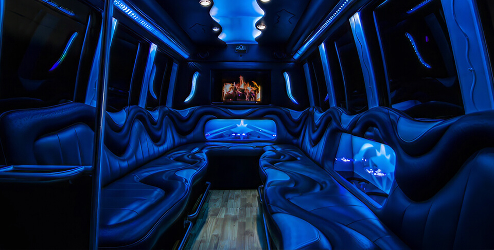 luxury party minibus interior